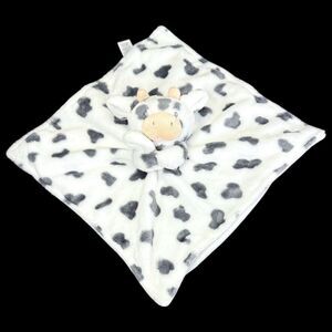 Carters Cow Lovey Security Blanket Black White Spots Plush Farm Nursery Toy 13"